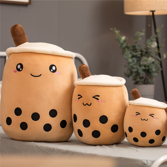Cute Boba Tea Plush Pillow – Soft Bubble Tea Stuffed Toy
