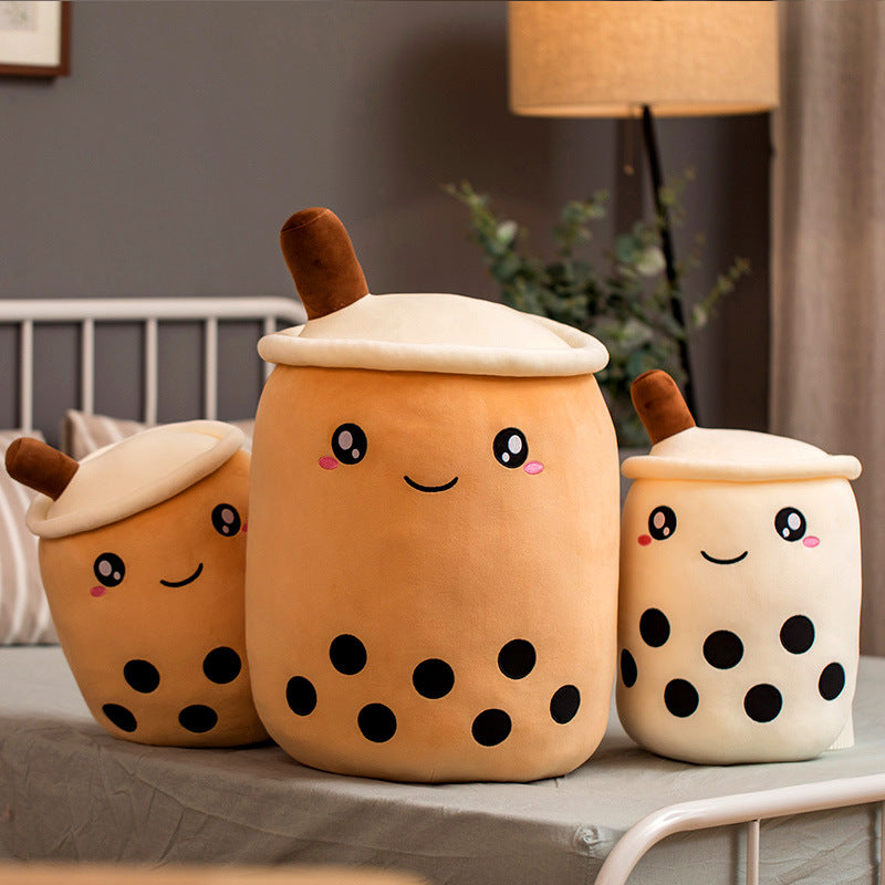 Cute Boba Tea Plush Pillow – Soft Bubble Tea Stuffed Toy